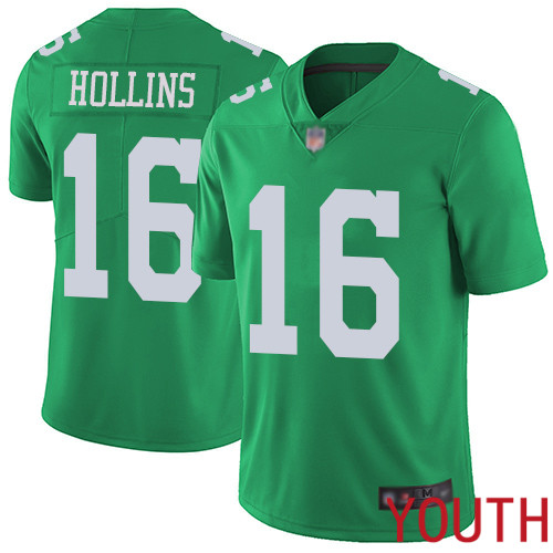 Youth Philadelphia Eagles #16 Mack Hollins Limited Green Rush Vapor Untouchable NFL Jersey Football->youth nfl jersey->Youth Jersey